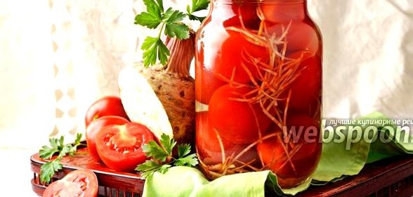 Маринованные помидоры с сельдереем на зиму