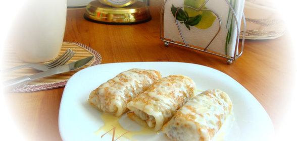 Блинчики с глазированными сырками.Завтрак по-быстрому