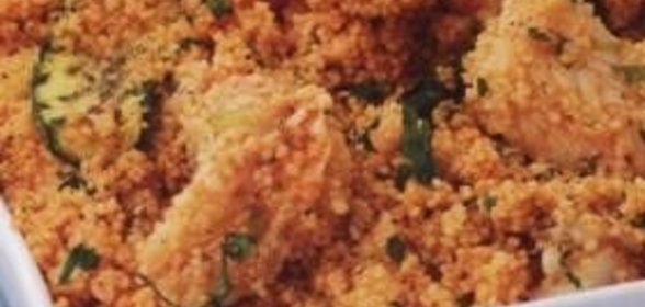 Морская рыба с кускусом и цуккини