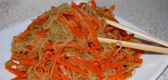 Фунчоза с морковью