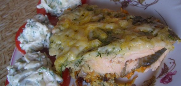 Пирог-запеканка с горбушей