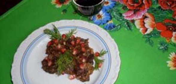 Печень куриная с гранатовым соком