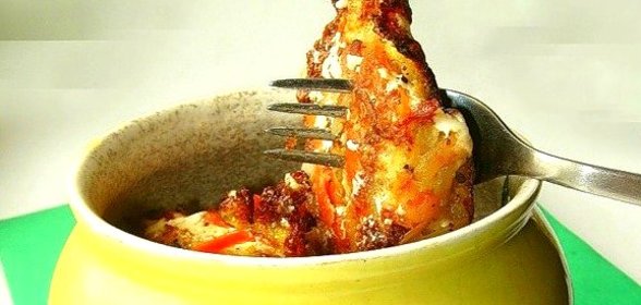 Драники в горшочке с грибами