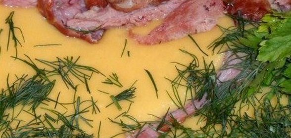 Сырный суп с копчеными ребрами