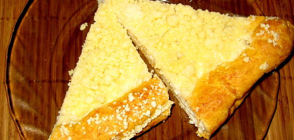 Творожно-яблочный пирог