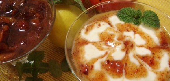 Десерт из замороженного йогурта с конфитюром из хурмы Шоколадный королек Тест драйв VITEK
