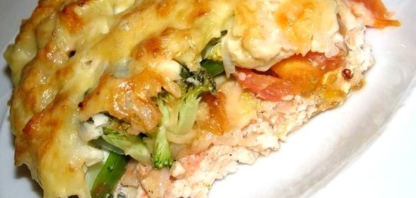 Запеканка с куриным филе и овощами