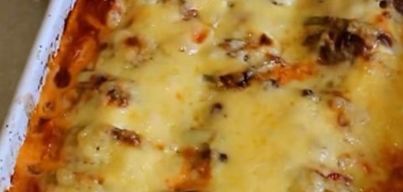 Кабачки, запеченные в духовке, с фаршем и рисом