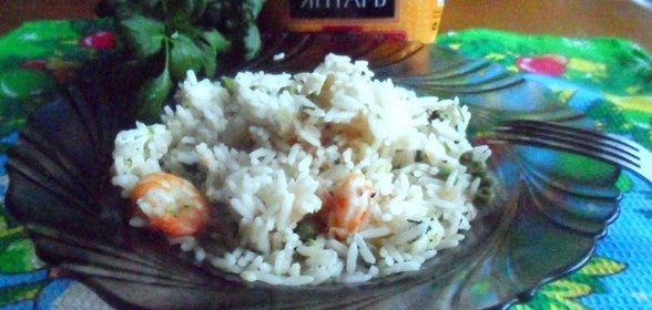Пилав с креветками