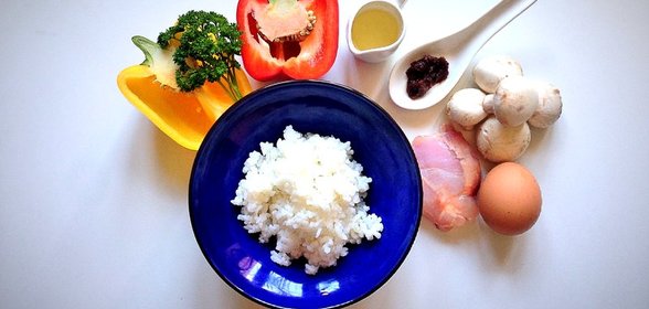 Азиатский рис с курицей и овощами