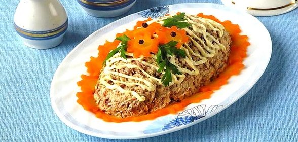 Закуска из консервированной скумбрии