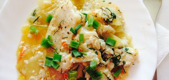 Телапия на овощной подушке в мультиварке