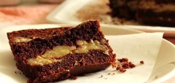 Шоколадный кекс с банановой прослойкой