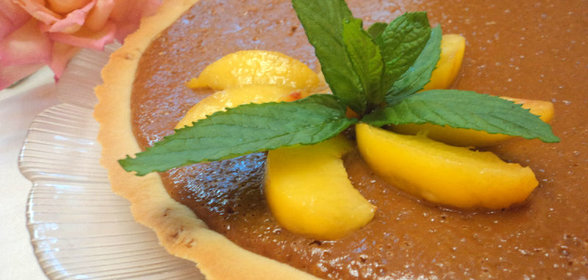 Тарт с ириской и абрикосовым джемом