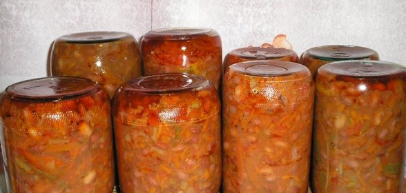 Солянка с фасолью на зиму