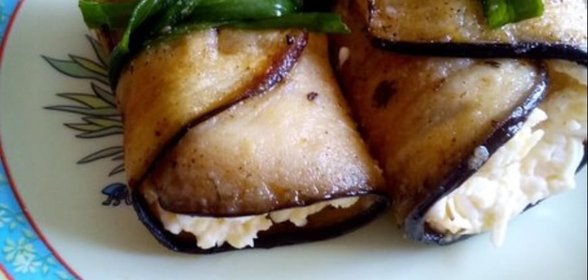 Рулеты из баклажан с курицей Праздник