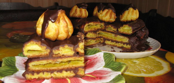 Торт Дамские пальчики с заварным шоколадным кремом