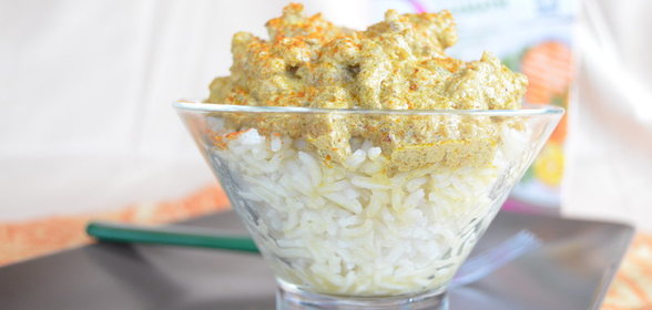 Карри с печенью и цветной капустой и рисом басмати за 12 минут