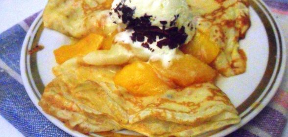 Блины с персиками Dolce vita