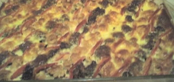 Мясная запеканка с брокколи и цветной капустой