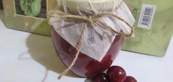 Вишневое варенье с желатином из вишни