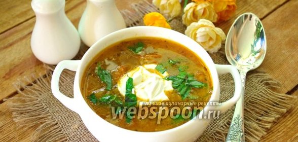 Чехословацкий суп с жареной капустой