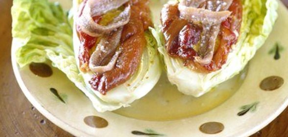 Жареные сладкие перцы с анчоусами и оливковым маслом