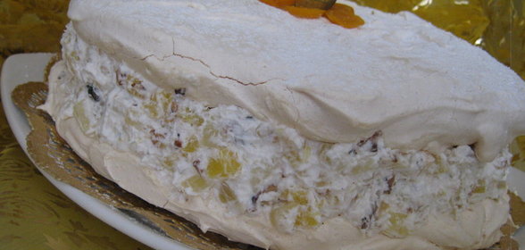 Меренговый торт-десерт Тропический (tropical meringue)
