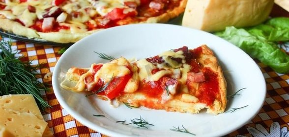Быстрая пицца в микроволновке