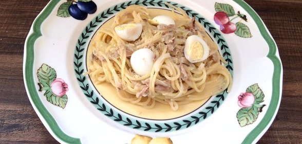 Паста с тунцом в сливочном соусе