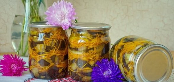 Баклажаны с морковкой и луком на зиму