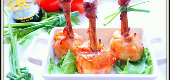 Куриные голени а-ля «Чупа-чупс». Куриные ножки в кисло-сладком маринаде