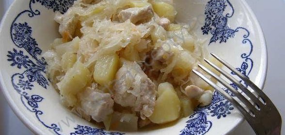 Картошка с квашеной капустой