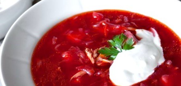 Борщ из баранины со свежей и квашеной капустой