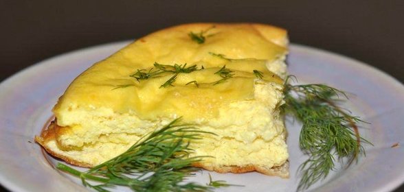 Омлет с мукой и молоком