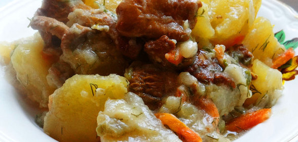 Жаркое из лисичек с овощами в мульте
