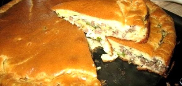 Пирог с мясом и капустой