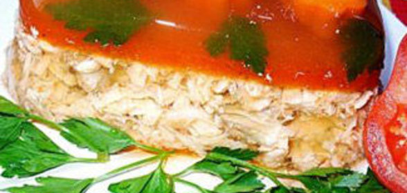 Рыбное филе в томатном желе