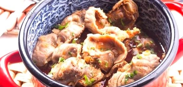 Куриные желудки тушеные с медом