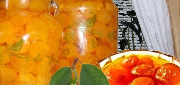 Варенье из белой черешни