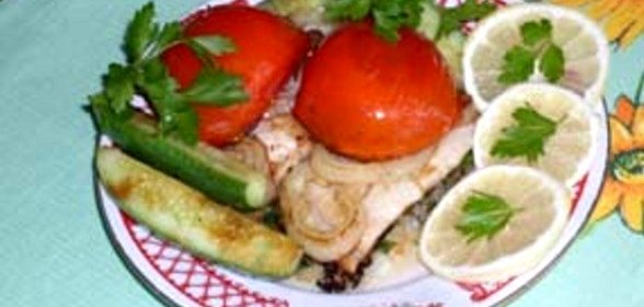 Филе рыбы по‑гречески (Саламис)