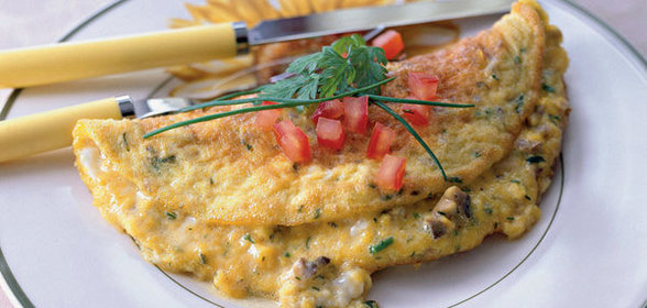 Омлет с грибами