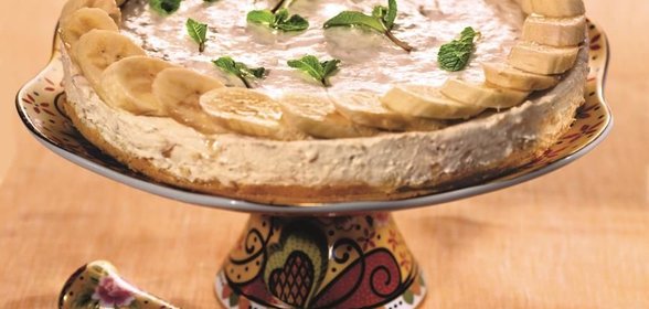 Творожный торт с замороженными бананами