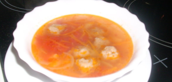 Суп овощной с фрикадельками