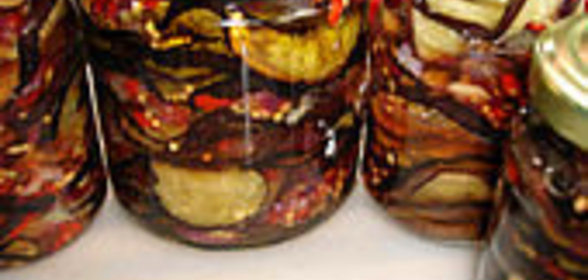 Пикантная заготовка на зиму:прянные баклажаны с мёдом