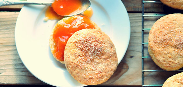 Сконы к завтраку+живой джем из абрикосов