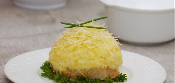 Порционная запеканка с рыбой