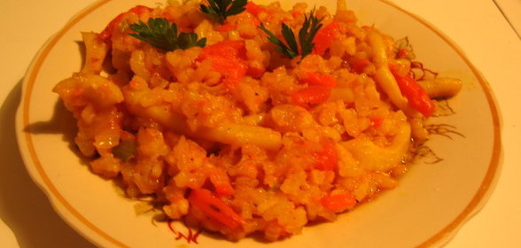 Плов с кальмарами