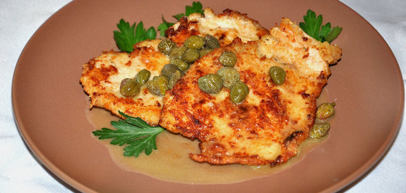 Пикката (Piccata) или куриные отбивные с соусом из каперсов