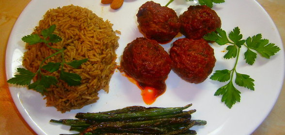 Котлеты по Калабрийски с пряным рисом